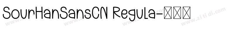SourHanSansCN Regula字体转换